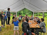 Partytent 5x10 mtr wit